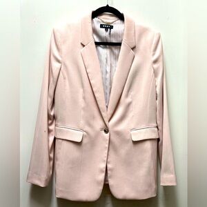 DKNY light pink fitted lining striped blazer Size 10